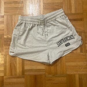 Gray/Whute shorts San Francisco Large
